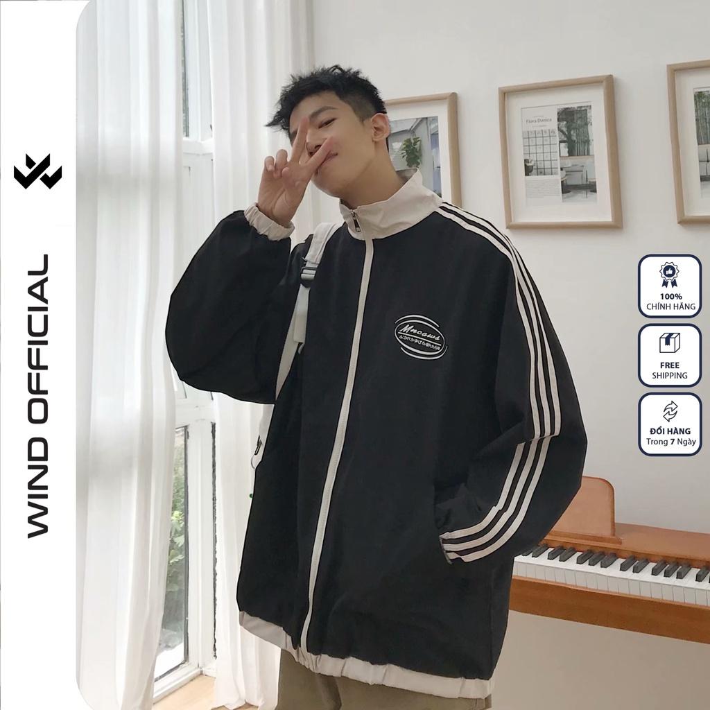 Áo khoác dù WIND unisex form rộng Tshirt cardigan thời trang nam nữ oversize ulzzang