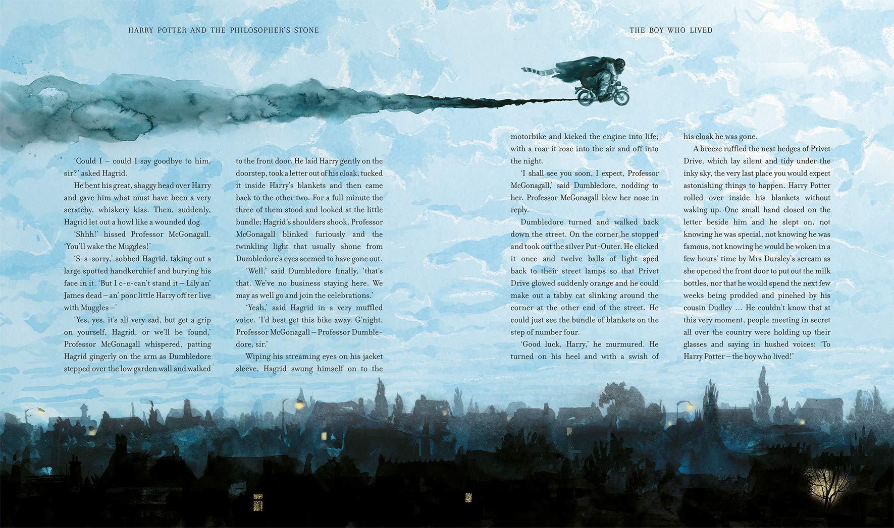 Sách Harry Potter Part 1: Harry Potter And The Philosopher's Stone (Hardback) Illustrated Edition (Harry Potter và Hòn đá Phù Thủy) (English Book)