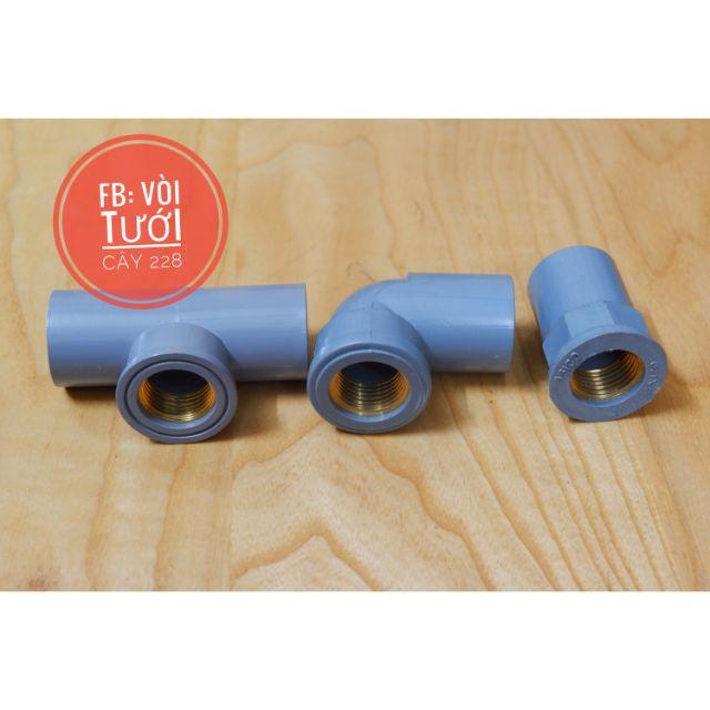 Cút ren đồng pvc nối ống nước dán keo đủ loại combo một túi