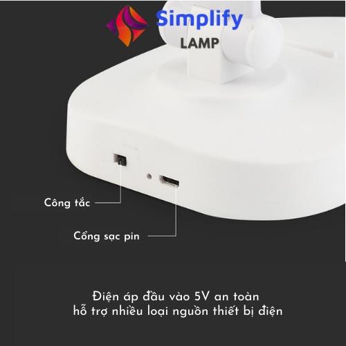 Đèn học cảm ứng mini Led chống cận cho bé, đèn bàn học sinh, làm việc S03