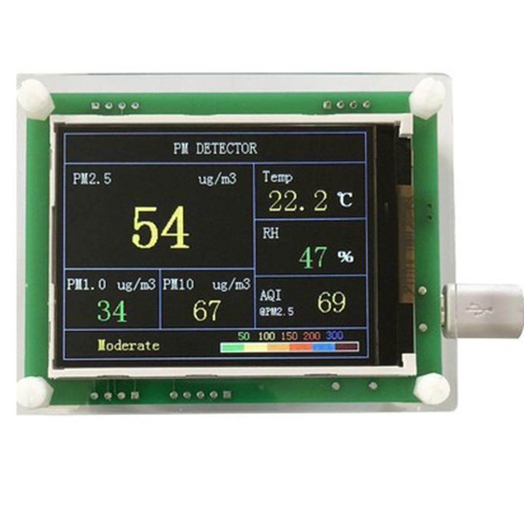 Portable Car PM1.0 Air Quality Monitor Meter Gas Thermometer