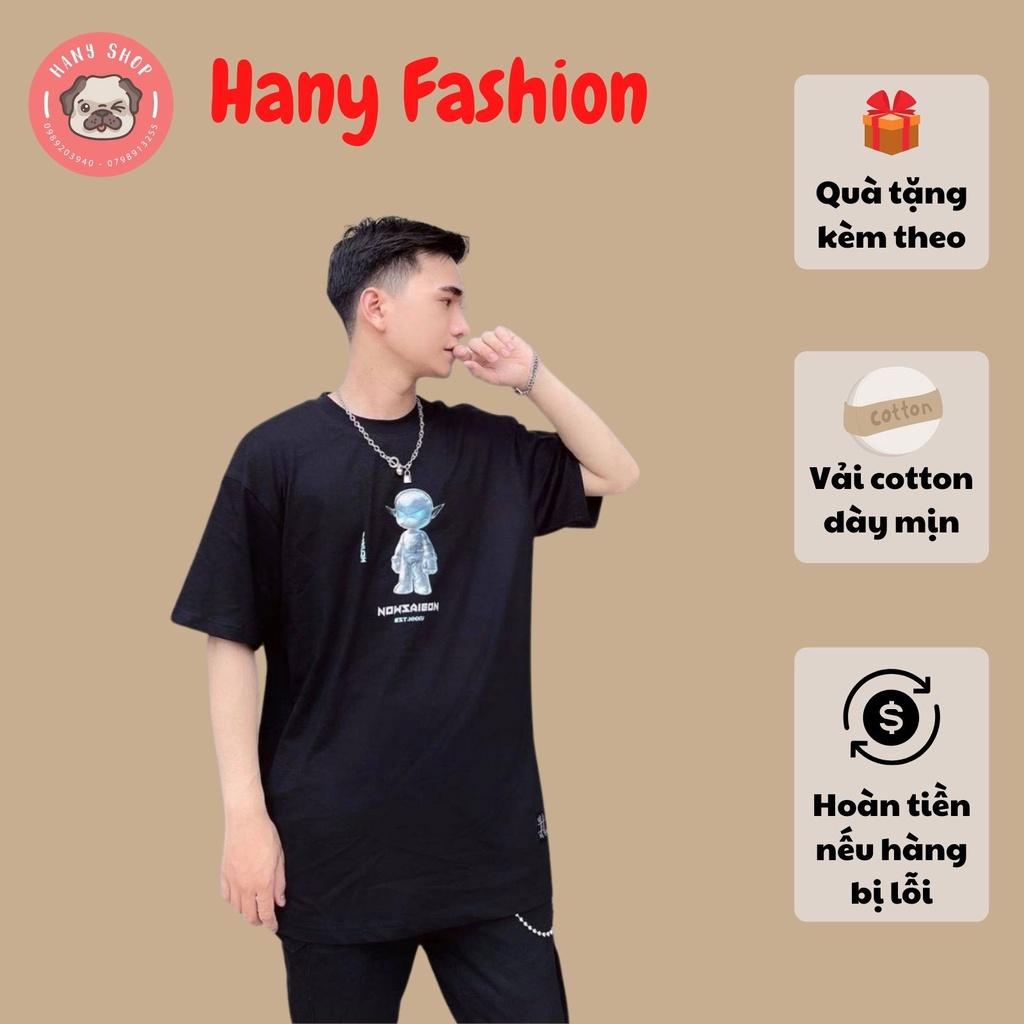 Áo thun unisex tay lỡ Now sài gòn SILVER ROBOT TEE || Hany shop