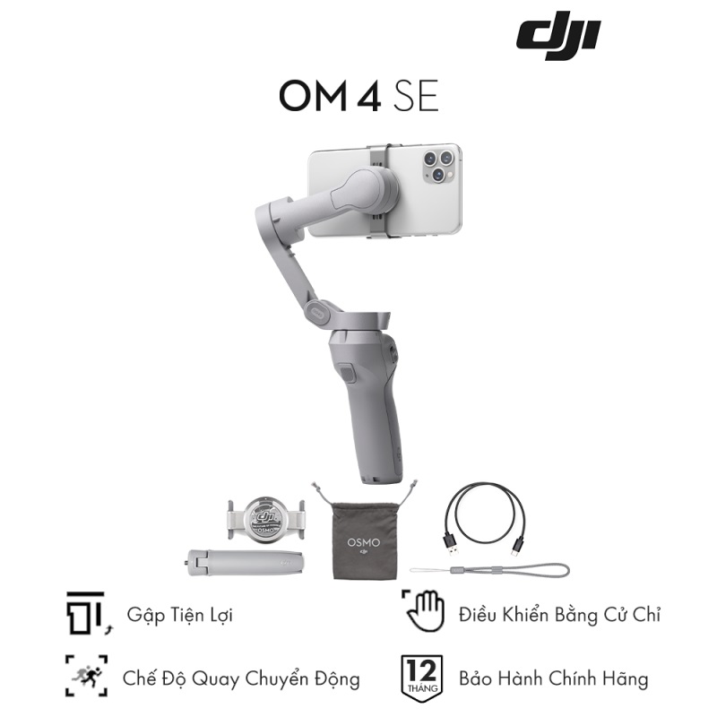 Tay cầm chống rung cho điện thoại DJI Osmo Mobile 4 SE, Hàng chính hãng