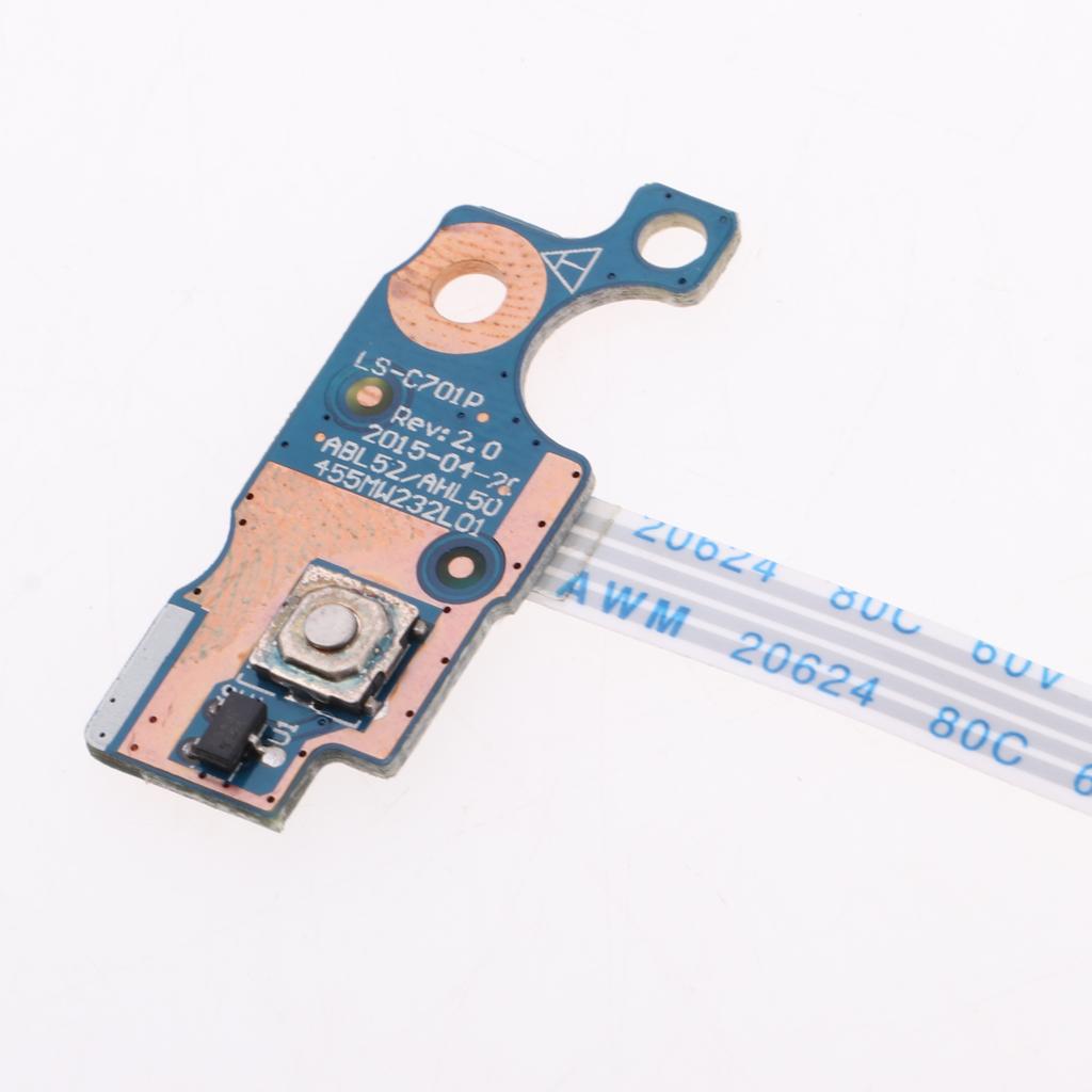 Power Button Board with Flex Cable LS-C701P for  15-AC 15-AF 15-A Repair