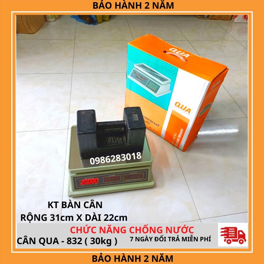 Cân điện tử chống nước tính tiền bán hàng hải sản,siêu thị-QUA-832/30KG làm bằng nhựa ABS cao cấp