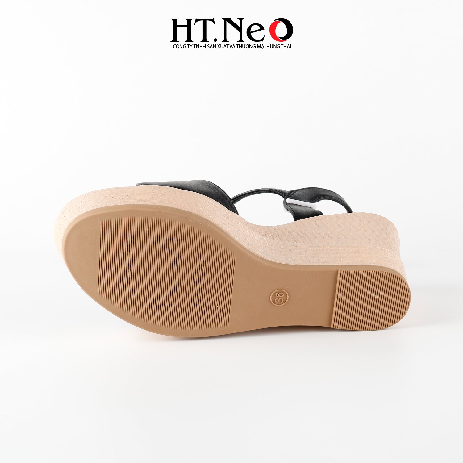 Giày Sandal Nữ, sandal nữ da thật cao cấp HT.NeO Đế Xuồng 8cm Thời Thượng Hàn Quốc ( SDN147 )