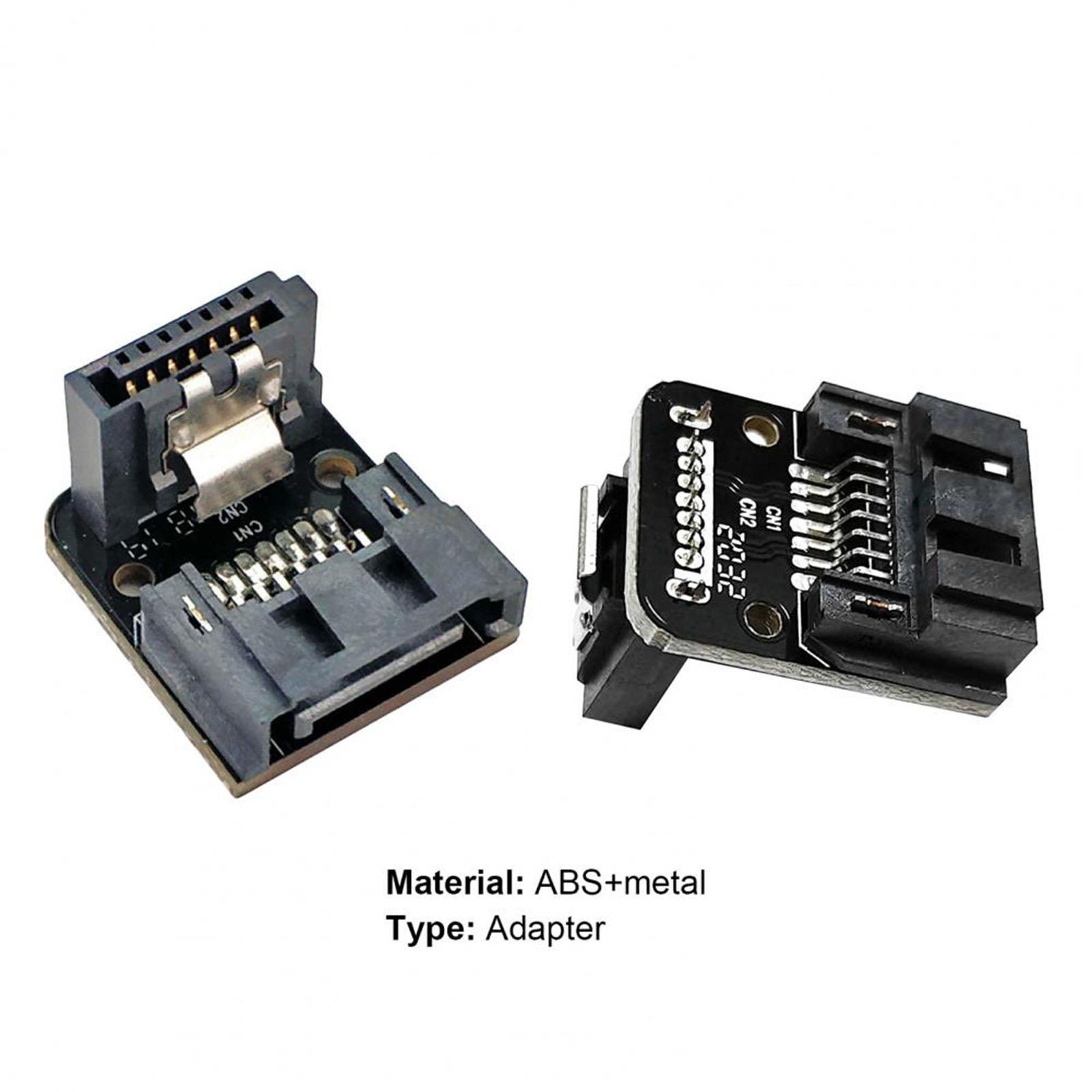 7Pin Female to Male Adapter Connector Durable 90 Degree Converter for SSD HDD