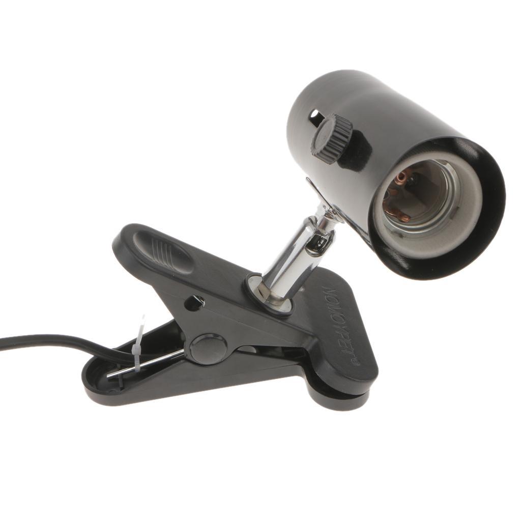 Lovoski Reptile Ceramic Heat Light Bulb Holder Lamp Holder E27 AU Plug Black