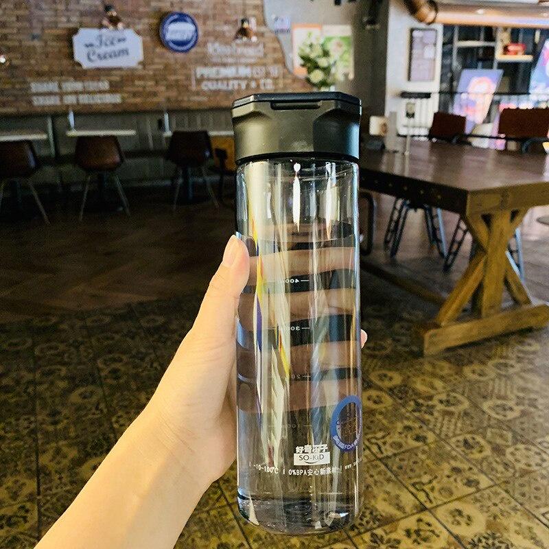 Water Cup Portable Hidden Handle Leak-proof Handy Cup Male and Female Students Creative Trend Outdoor Sports Plastic Tea Cup