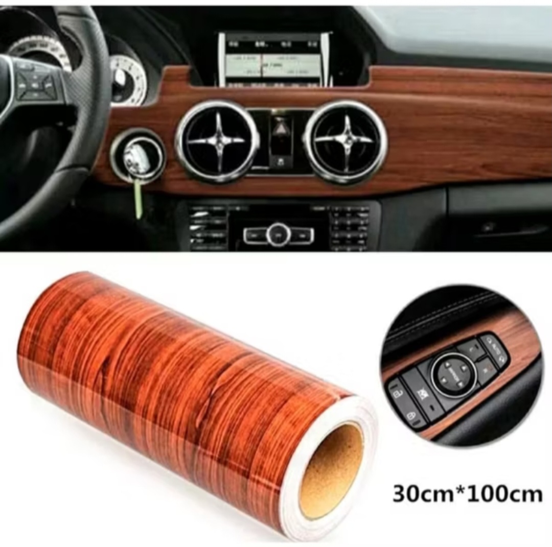 MIẾNG DÁN ĐỀ CAN VÂN GỖ TRANG TRÍ XE MÁY ÔTÔ NHÀ CỰC ĐẸP