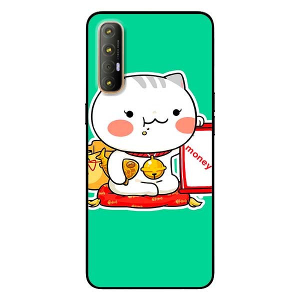Ốp lưng dành cho Oppo Reno 3 Pro mẫu Mèo May Mắn 4