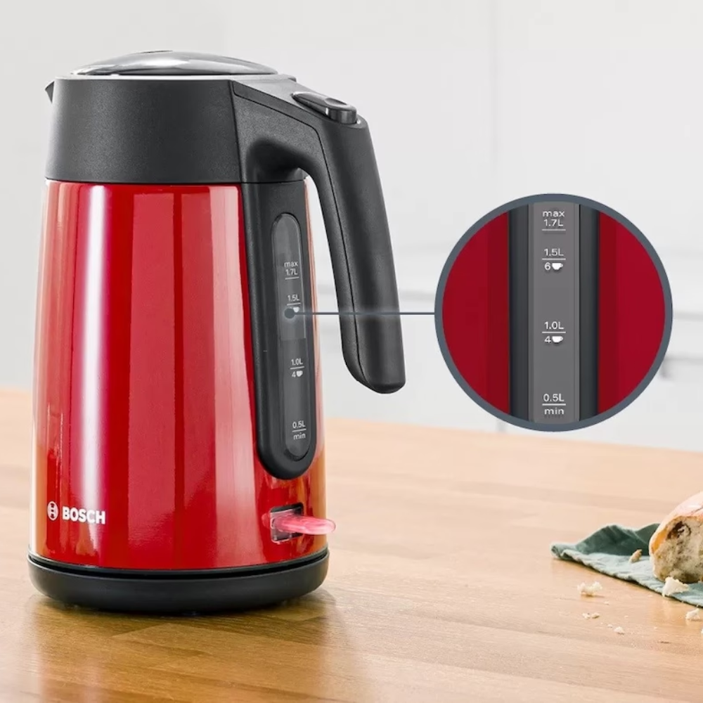 Ấm siêu tốc BOSCH TWK7L464 màu đỏ Hàng Chính Hãng