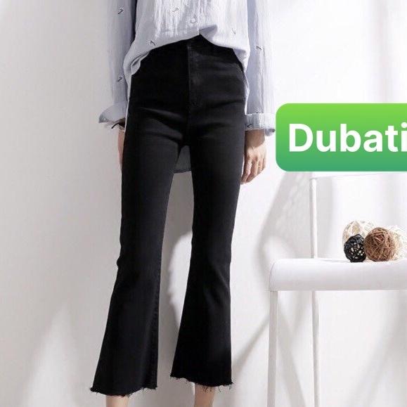 QUẦN JEAN NỮ CHẤT BÒ CO GIÃN ỐNG LOE LƯNG CAO NÂNG MÔNG SANG CHẢNH HOT TREND HÀN QUỐC- DB 222- DUBATI FASHION
