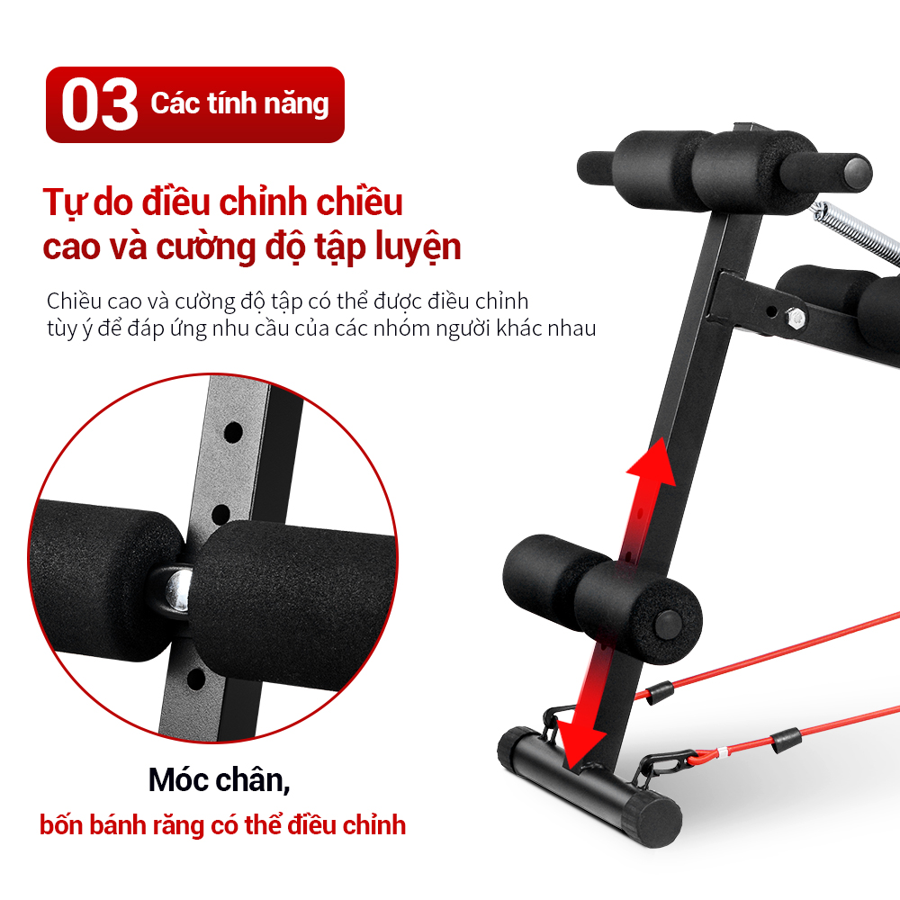 OneTwoFit Ghế tập có thể gập lại Ghế tập bụng đa chức năng Ghế tập bụng Thiết bị tập thể dục tại nhà Ghế tập bụng cong OT184