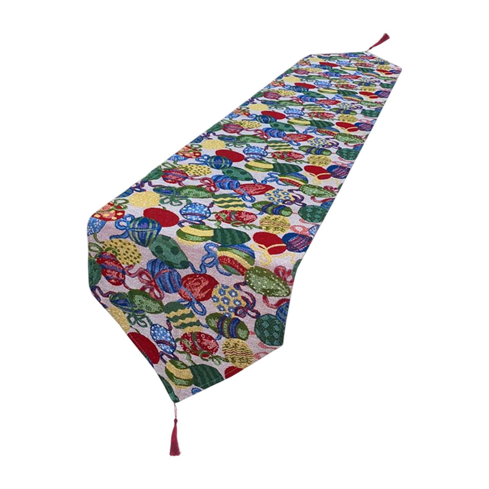 Cute Easter Table Runner Easter Eggs for Indoor Outdoor Holiday Dining