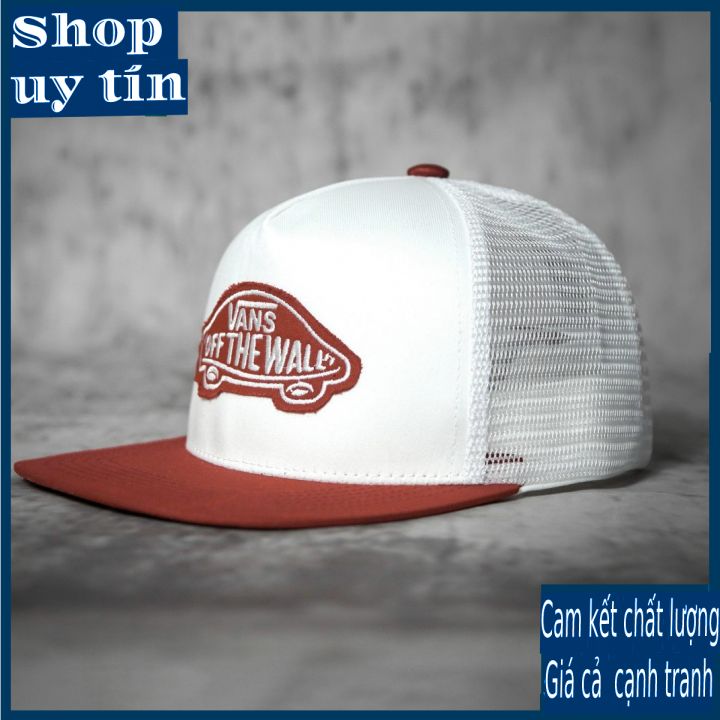 Freeship - MŨ/NÓN KẾT LƯỠI TRAI SNAPBACK VAS LOGO THÊU CÁ TÍNH THỜI TRANG NAM NỮ CAO CẤP - màu đỏ trắng