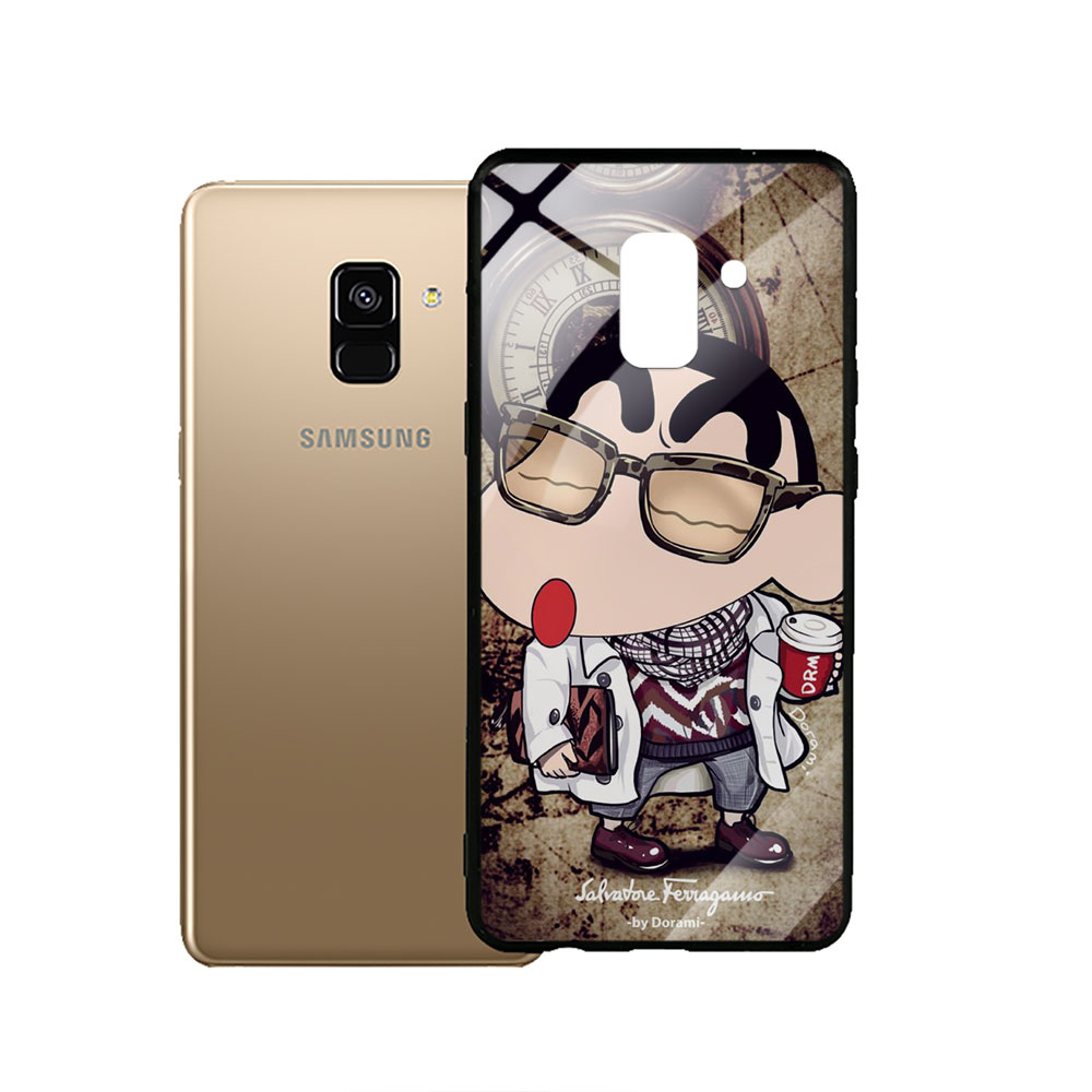 Ốp Lưng Kính Cường Lực cho điện thoại Samsung Galaxy A8 Plus - Shin