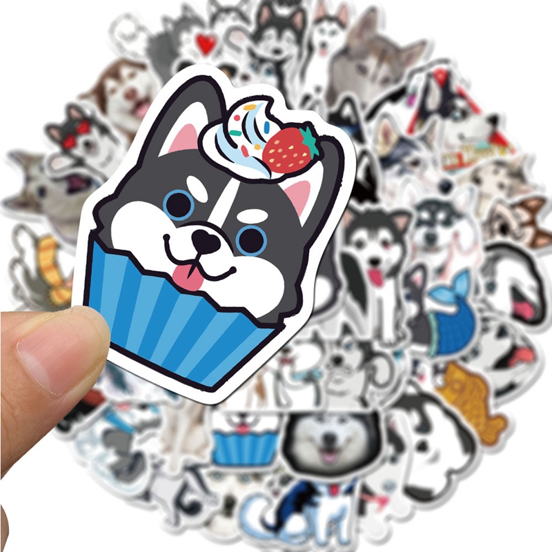 Set 60 Sticker Chó Husky