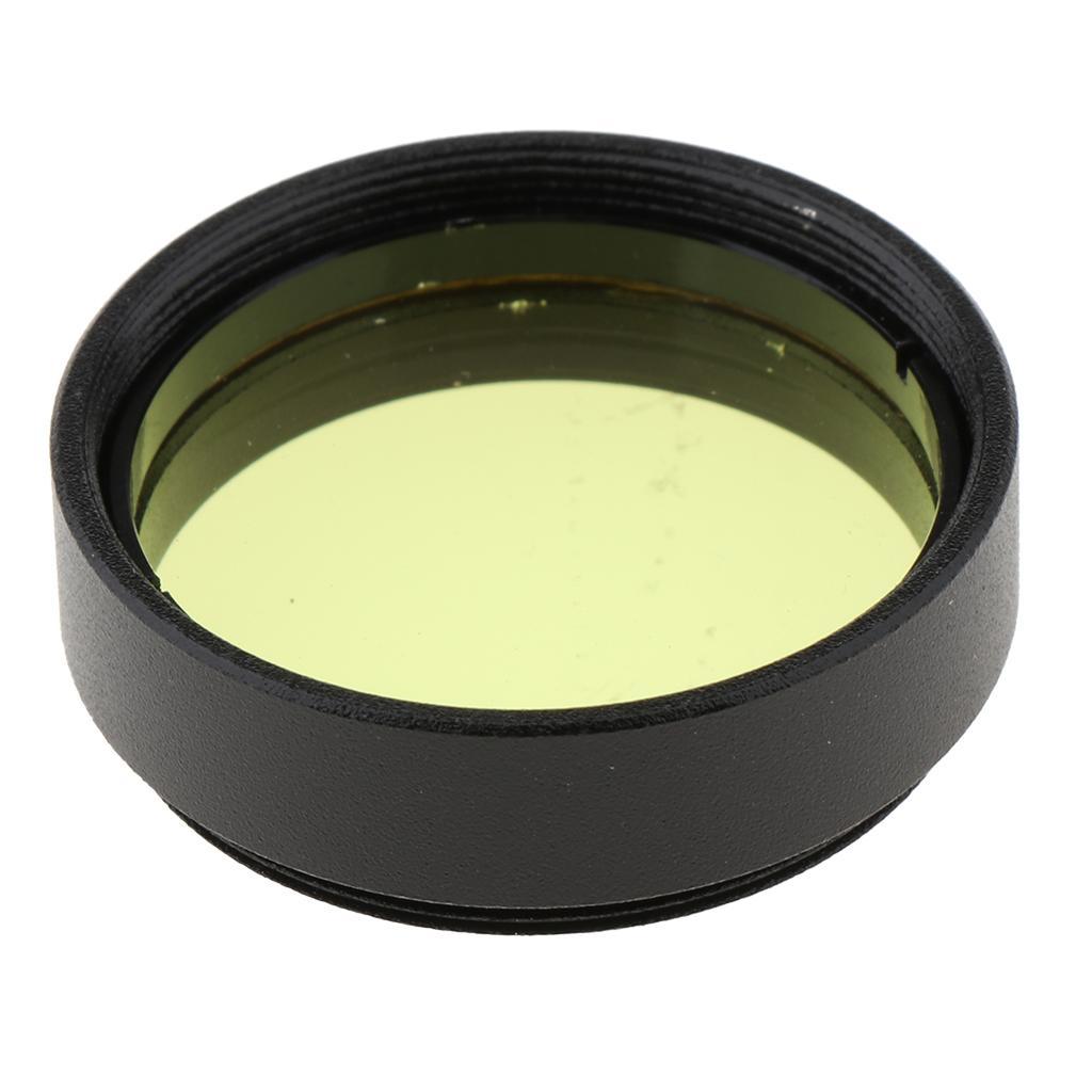 Universal Telescope Eyepiece Moon Planet Filter Yellow for Astronomy 1.25"
