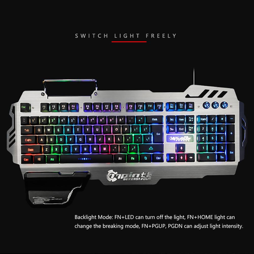 Bàn phím chơi game 7pin PK-900 Đèn nền RGB