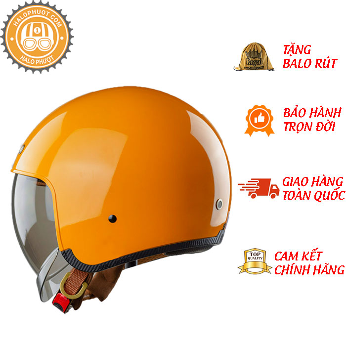 Hình ảnh Mũ bảo hiểm 3/4 size L Royal M139 vàng - Hàng chính hãng