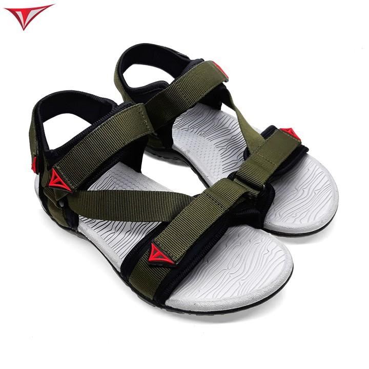 Giày Sandal Nam Nữ Việt Thủy Hai Quai Chéo Xanh Rêu - VT017