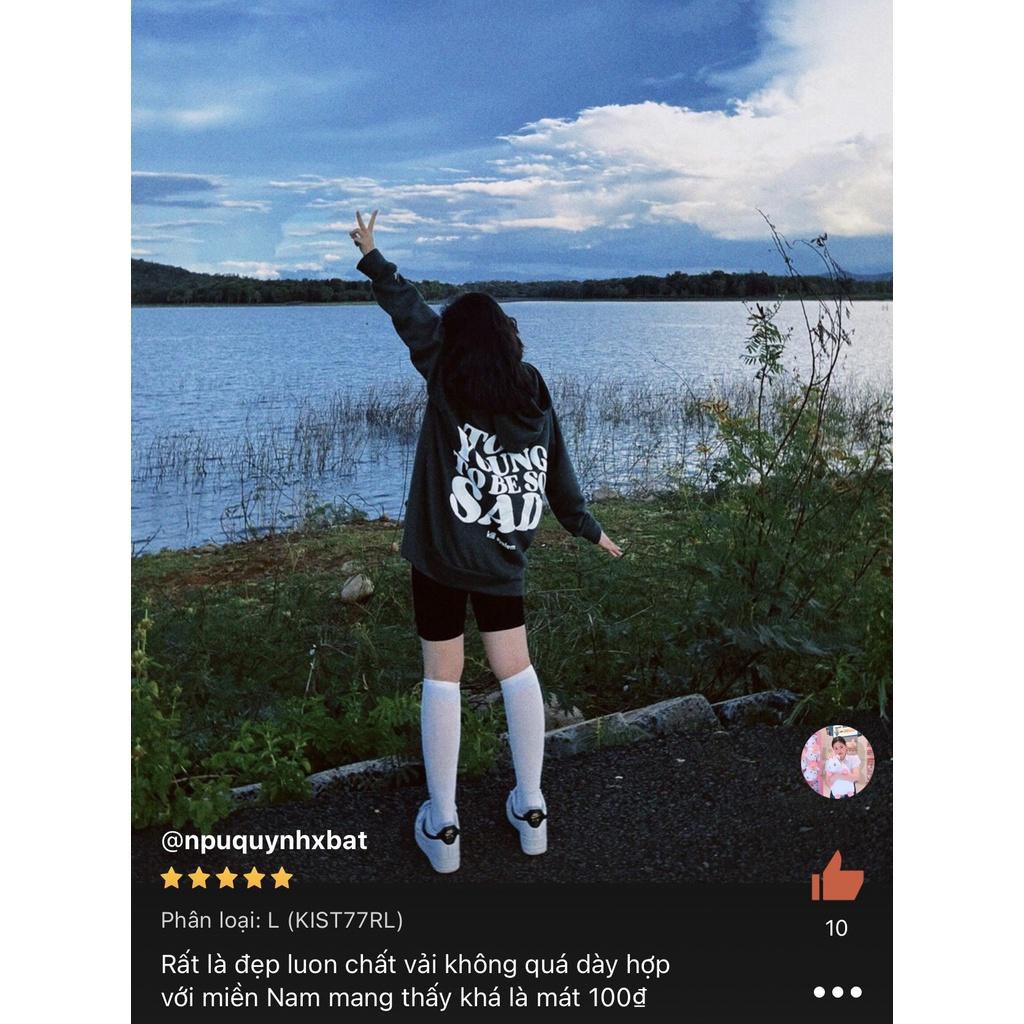 Áo Hoodie Nỉ Bông TOO SAD Nón 2 Lớp Form Rộng Basic Nam Nữ Unisex Phong Cách Ulzzang