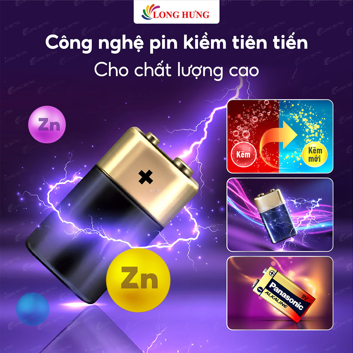 Pin kiềm Panasonic Alkaline 9V 6LR61T/1B-V (1 viên/5 viên/12 viên) - Hàng chính hãng