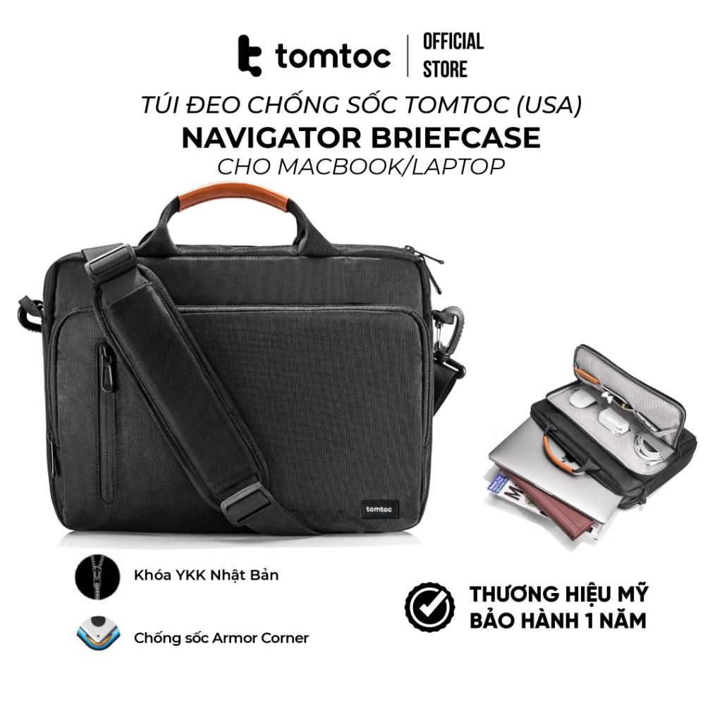 Túi xách Tomtoc Briefcase cho Macbook/ Ultrabook/Laptop/13/13.3/15/16 inch Gray - Hàng chính hãng