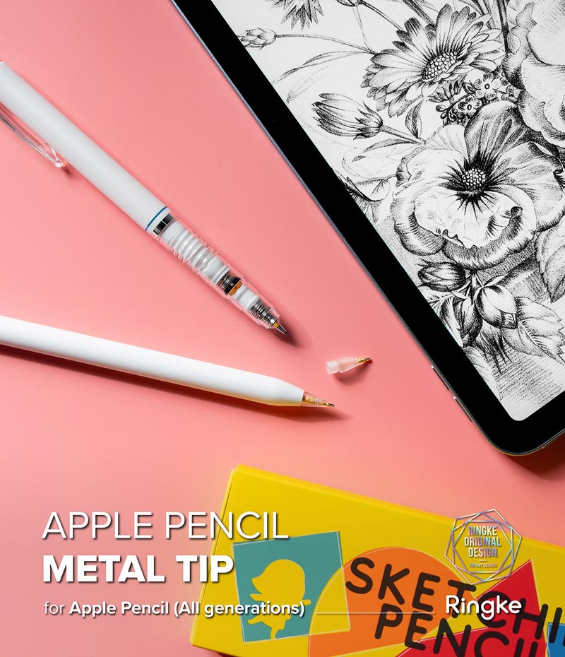 [Combo 3] Đầu bút thay thế Ringke Metal / HB / 2B Tip dành cho Apple Pencil - Hàng Chính Hãng