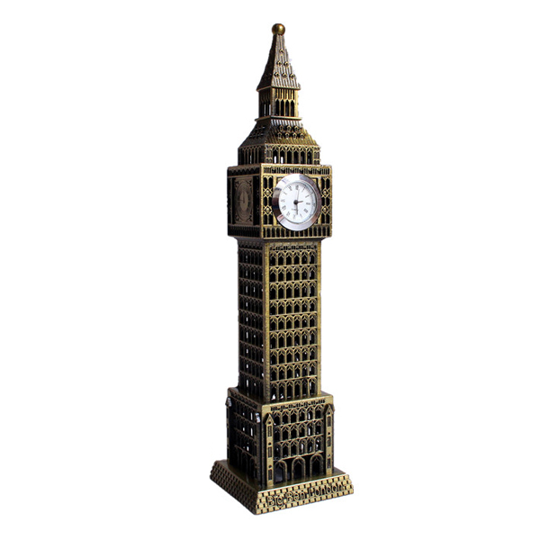 Mô hình đồng hồ Big Ben cao 23 cm - Màu Vàng Rêu