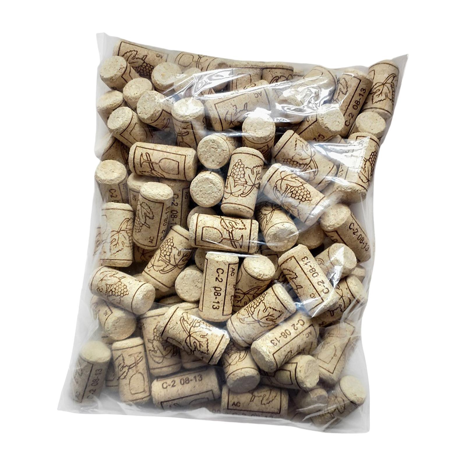 100Pcs Wooden Bottle Stopper Cork Plug Stoppers for Bottles