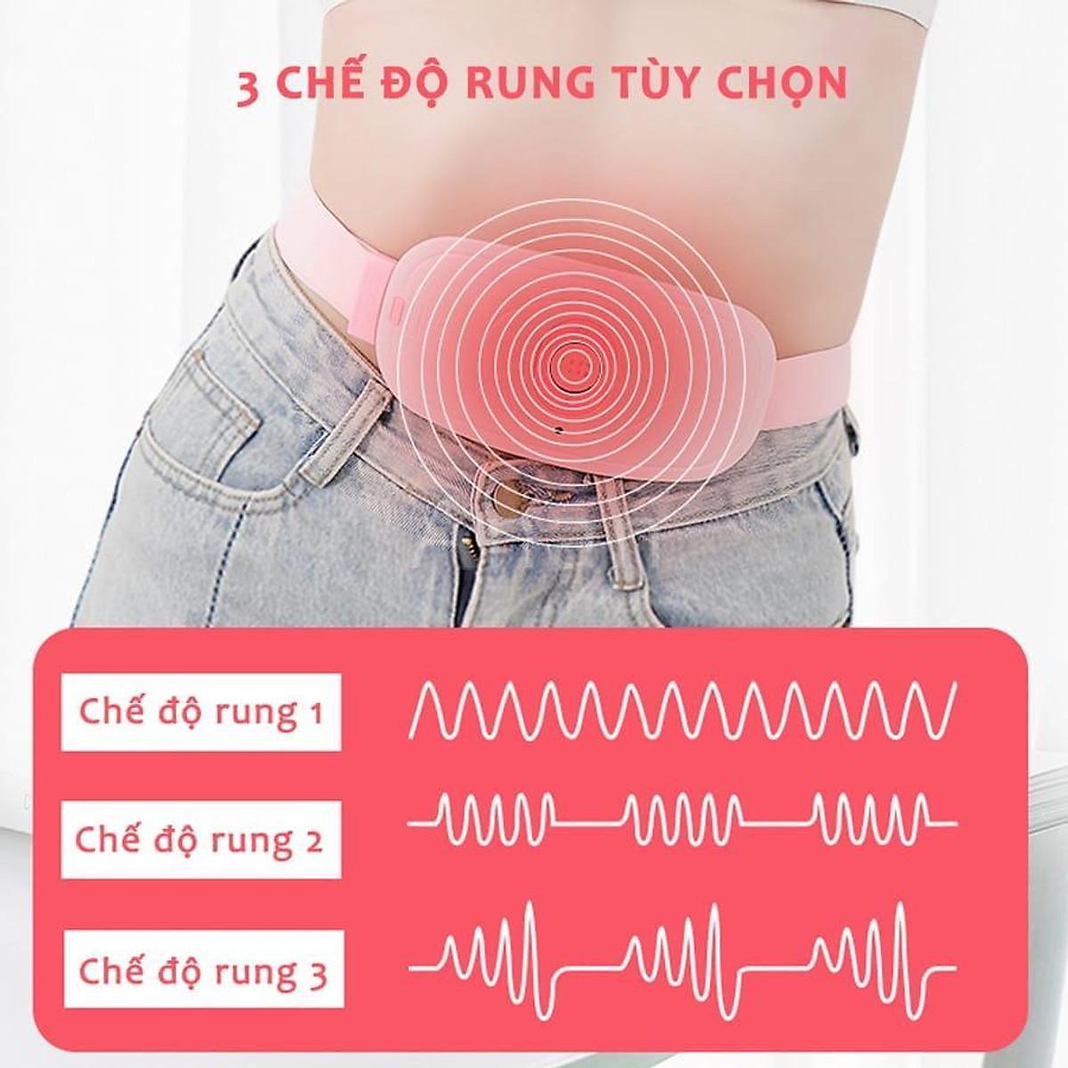 Máy Massage Bụng Kinh Nguyệt, Giảm Đau, Làm Ấm Bụng, Làm Ấm Tử Cung Cho Phụ Nữ Đến Kì Kinh Nguyệt, Điều Chỉnh 3 Tốc Độ
