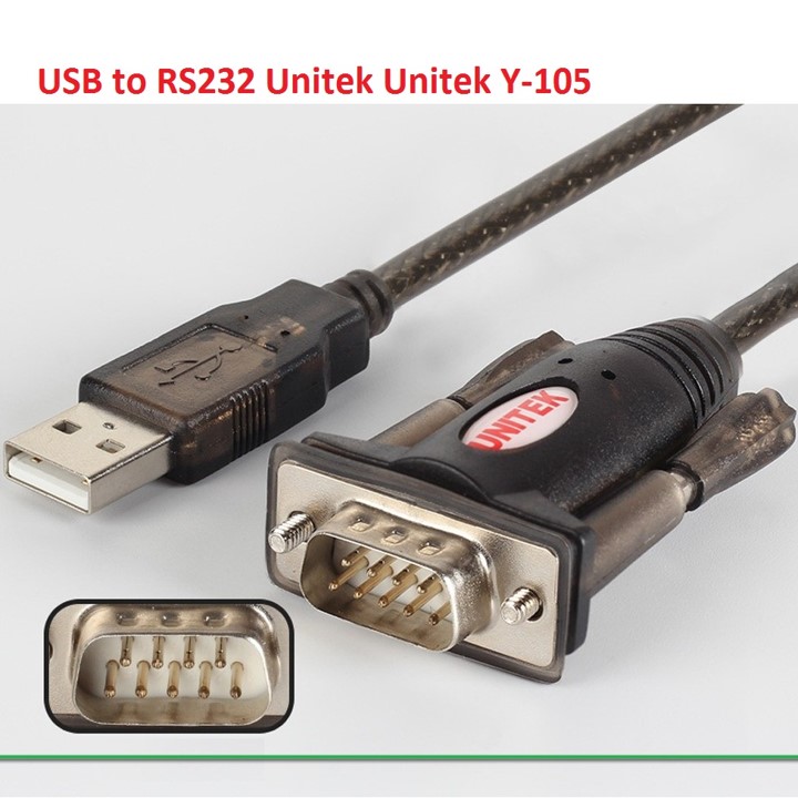 Cáp USB to Com (USB to RS232) Unitek Y-105