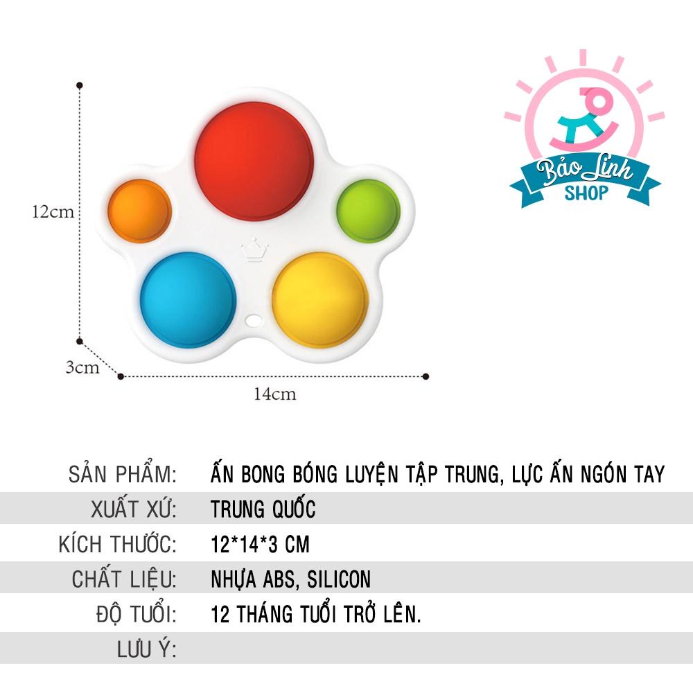 Đồ chơi bóp bong bóng cho bé 1 tuổi - Rèn vận động tinh, phối hợp tay và mắt, luyện lực ấn ngón tay