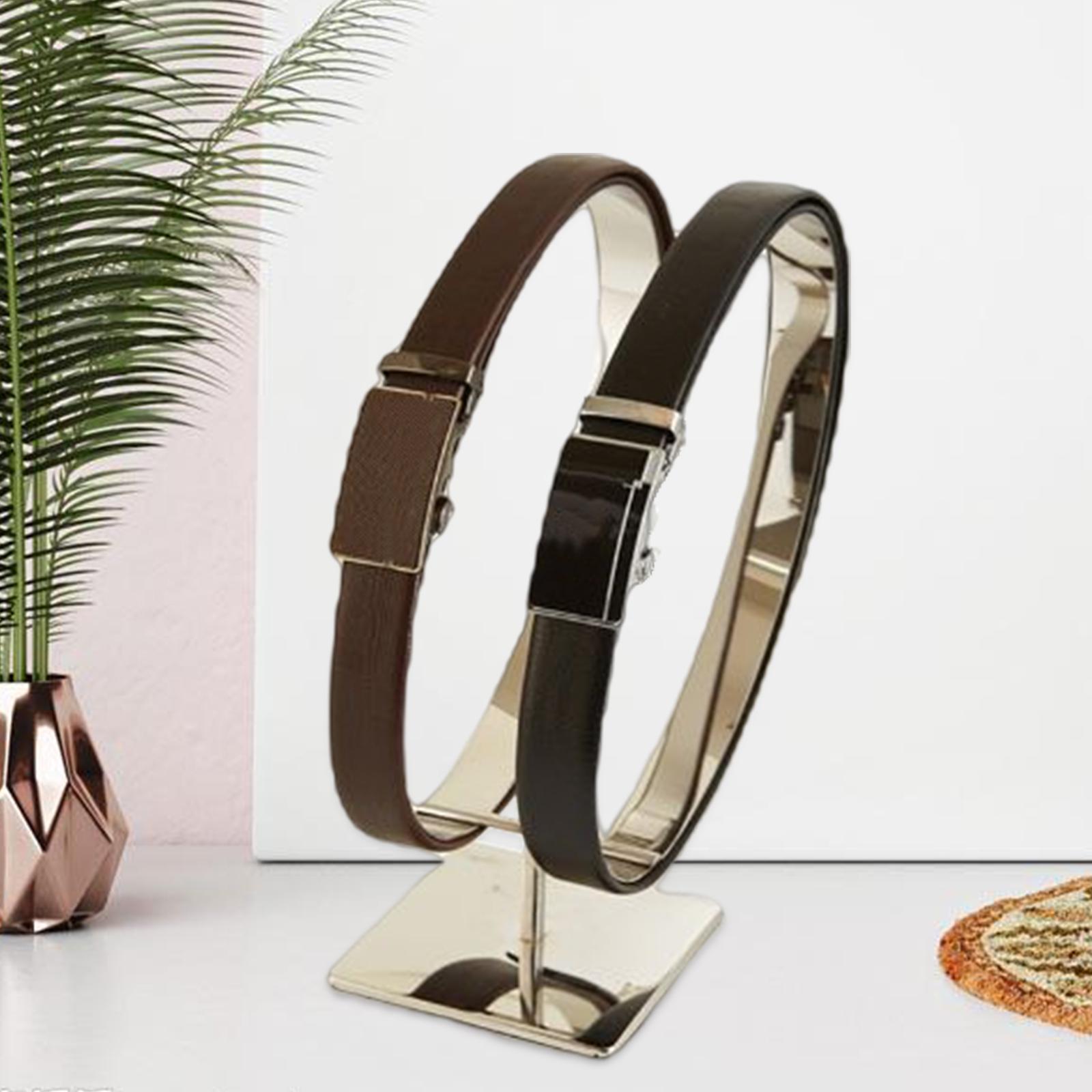 Stainless Steel Belt Display Stands Double Loop for Store Display Props