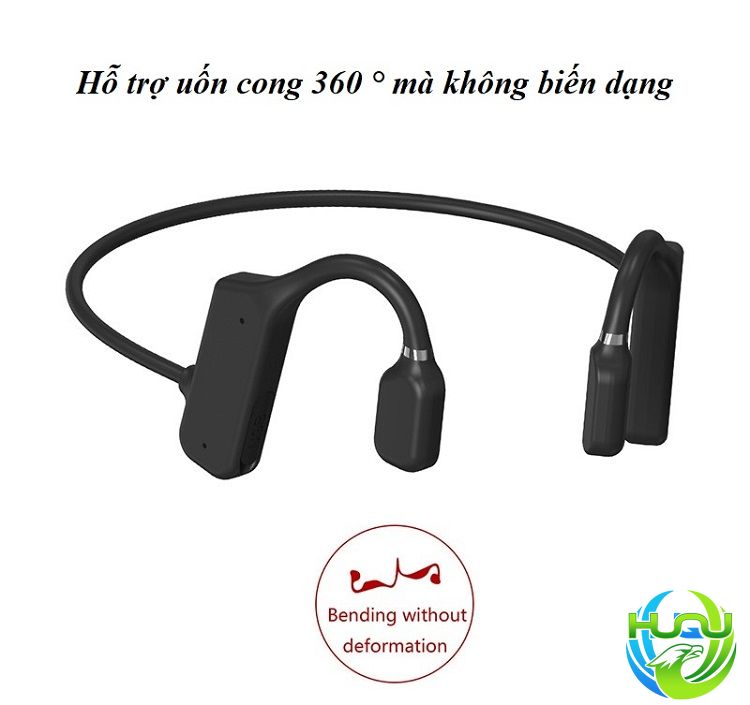 Tai nghe bluetooth dẫn truyền xương Huqu X19 - uốn cong không bị biến dạng