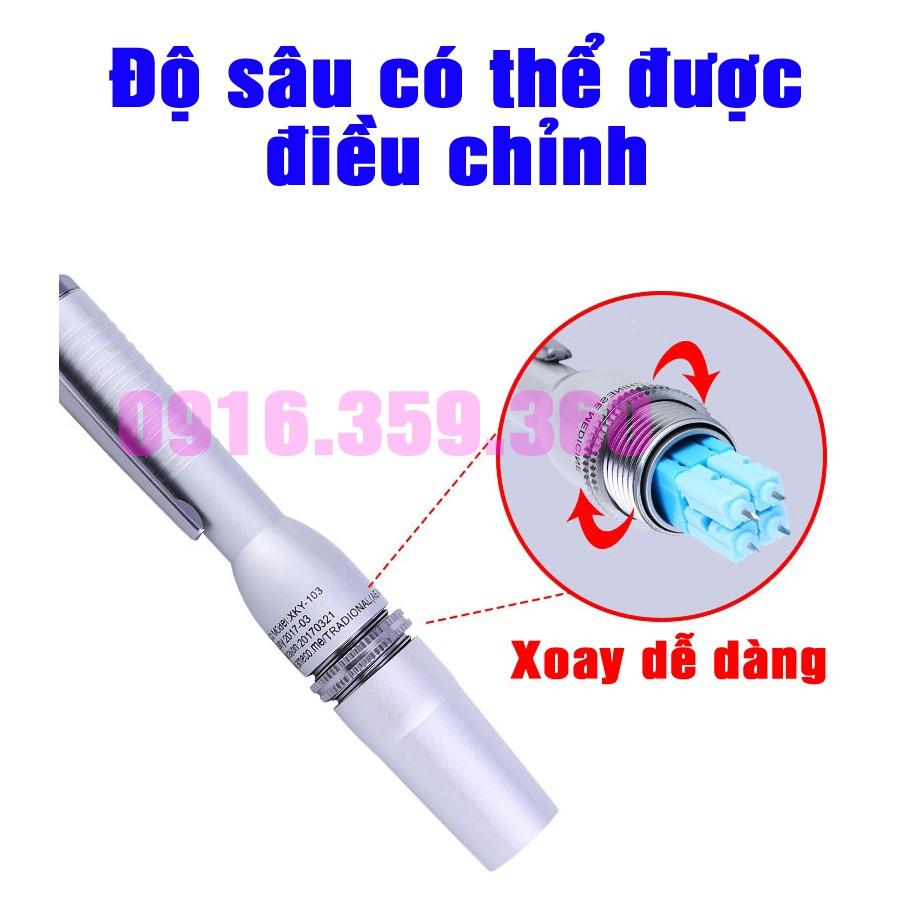 Bút chích máu 4 đầu kim bấm liên tục nông sâu