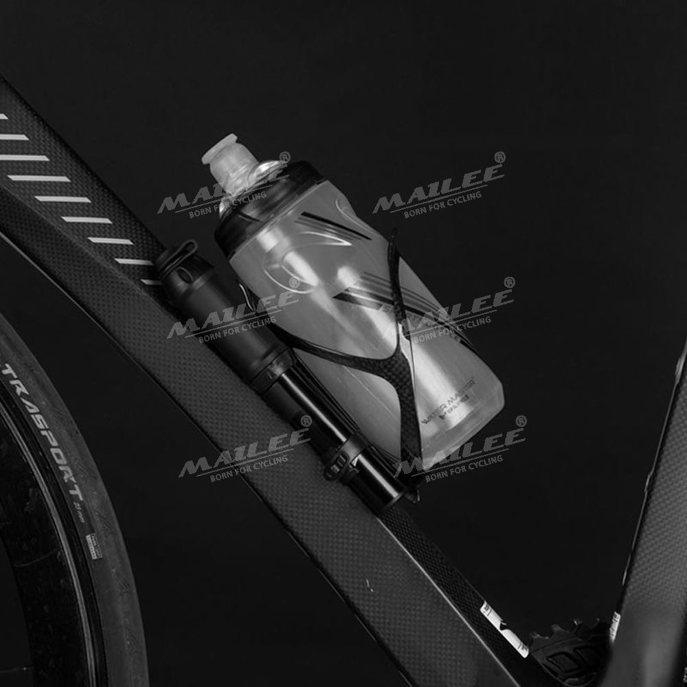 Bơm xe đạp mini di động BM-2218 kèm pad gắn vào khung xe, vỏ nhôm, 2 đầu van 120 Psi kèm phụ kiện - Mai Lee