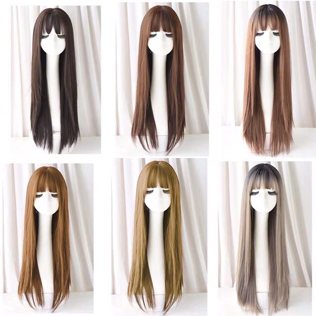 BỘ NGUYÊN ĐẦU TÓC GIẢ BỘ NGUYÊN ĐẦU DÀI 60CM LƯỚI HOA CAO CẤP