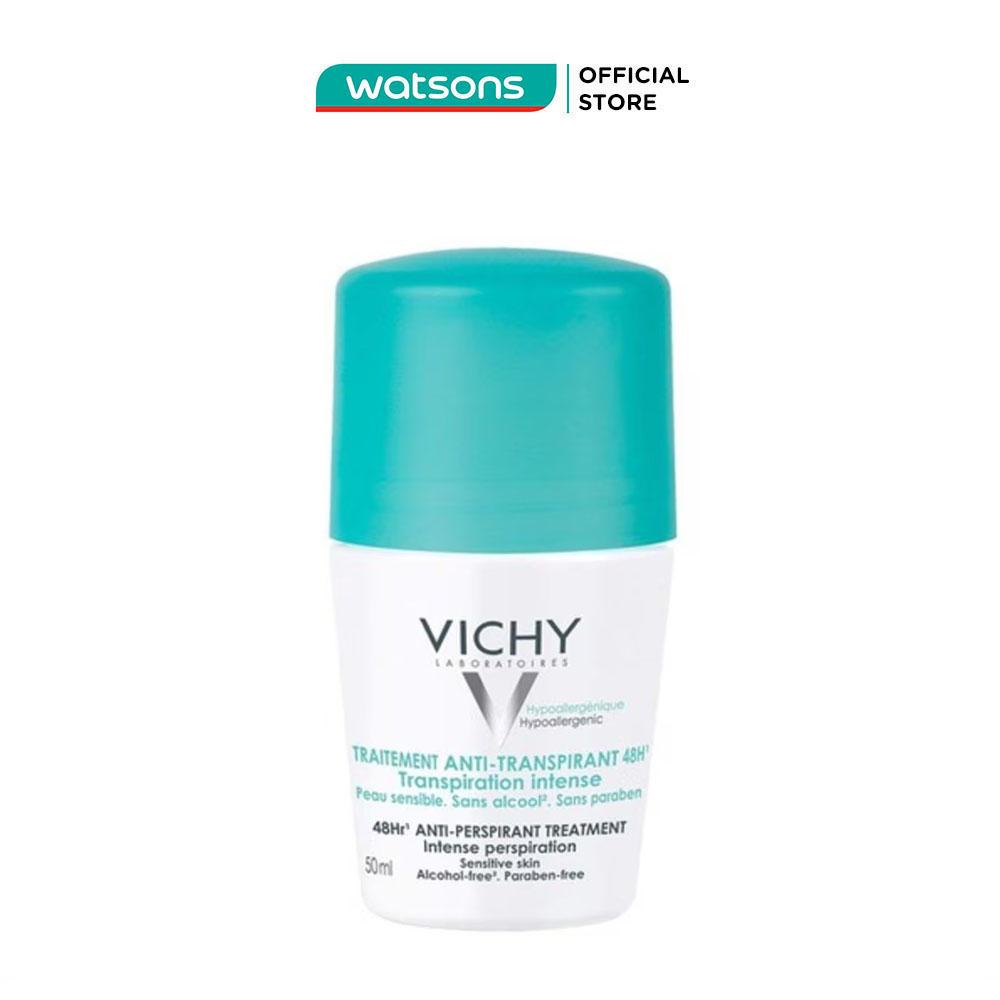 Lăn Khử Mùi Vichy Giúp Khô Thoáng Vùng Da Dưới Cánh Tay 48H 50ml