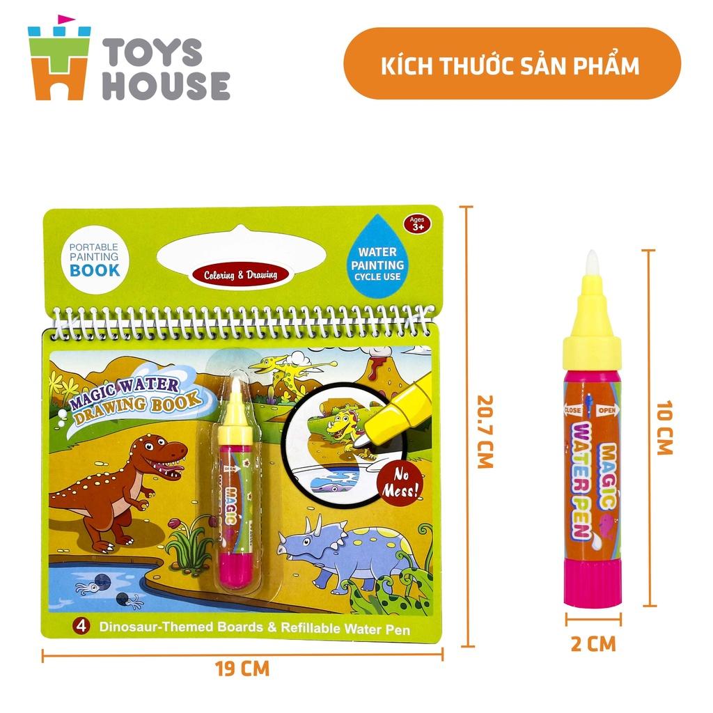 Sách tô màu bút nước thần kỳ ToysHouse cho trẻ em 3-4-5 tuổi, giúp trẻ em phát triển kỹ năng Montessori