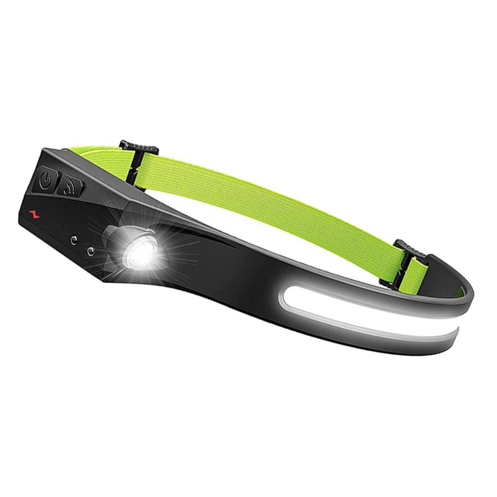 COB LED Headlamp Lamp Sensor Head Flashlight for Running Outdoor Hunting Cycling