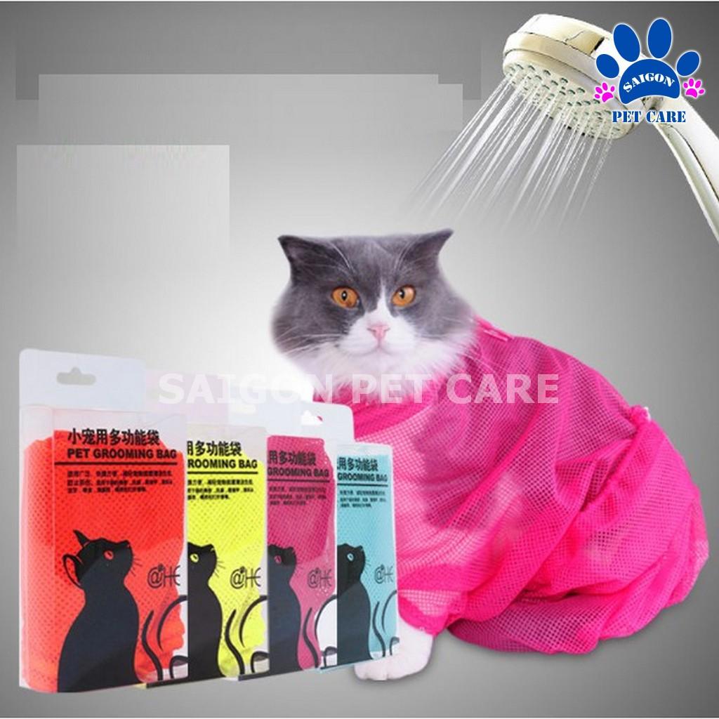 Túi lưới tắm mèo (dùng khi tắm hoặc cắt móng)