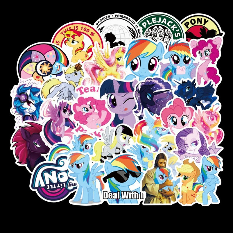 Sticker 50 miếng hình dán Pony