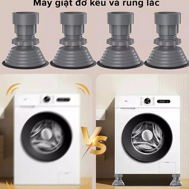 Bộ 4 chân đế cao su 722s chống rung tăng giảm máy giặt tủ lạnh tiện lợi phù hợp cho mọi loại máy