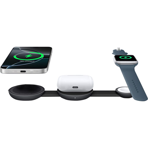 Đế sạc Anker MagGo Wireless UFO 3 in 1 USB-C 15W Foldable B25M8 - Hàng chính hãng