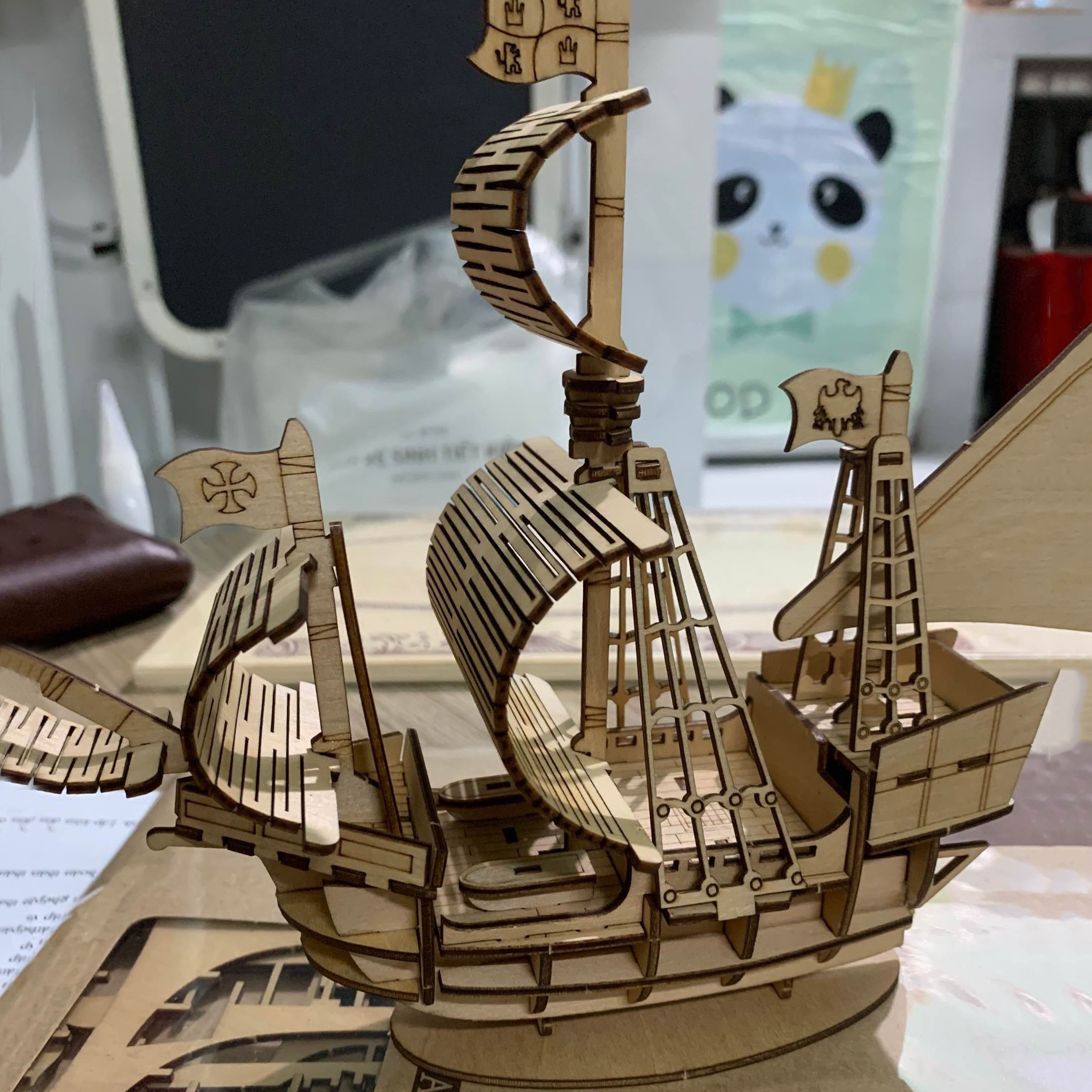 Đồ chơi lắp ráp gỗ 3D Mô hình Thuyền Buồm Sailing Ship