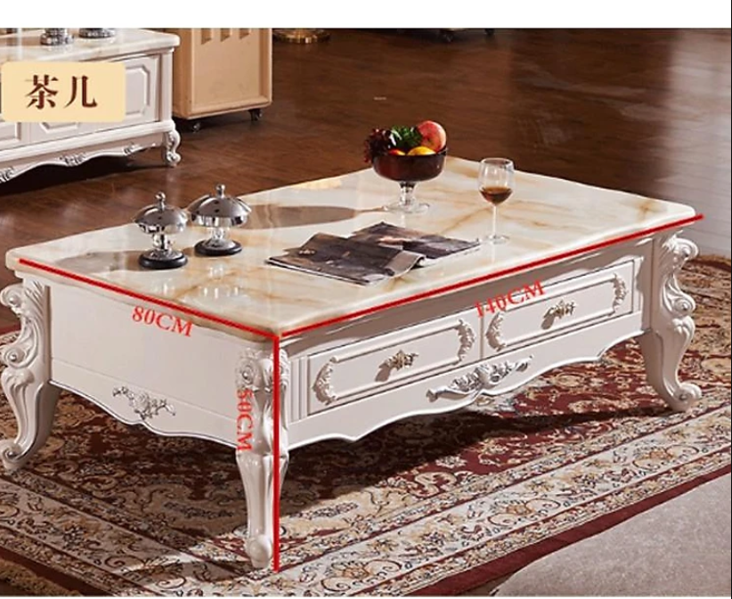 Bàn Sofa Tân Cổ Điển Mặt Đá Nhập Khẩu Tundo HHP-BSF918-14 Cao Cấp