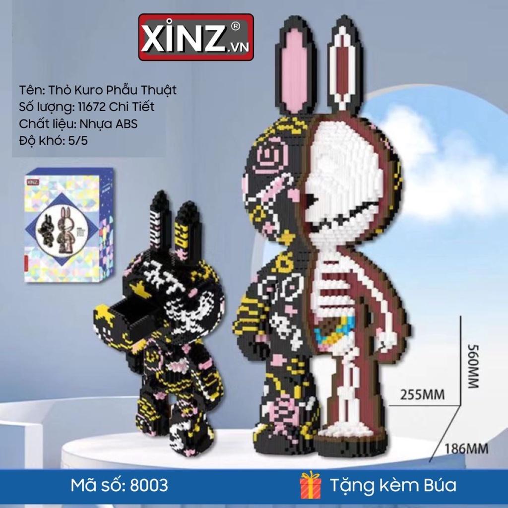Mô hình lắp ráp Thỏ momo 55cm hãng Xinz [ Tặng búa + mini